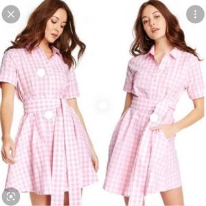 Lisa Marie Fernandez pink gingham dress S